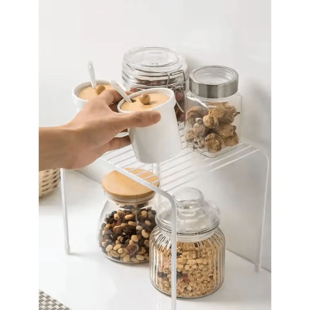 Organisateur de cuisine en plastique – Support pour épices et vaisselle, 15x22x34cm