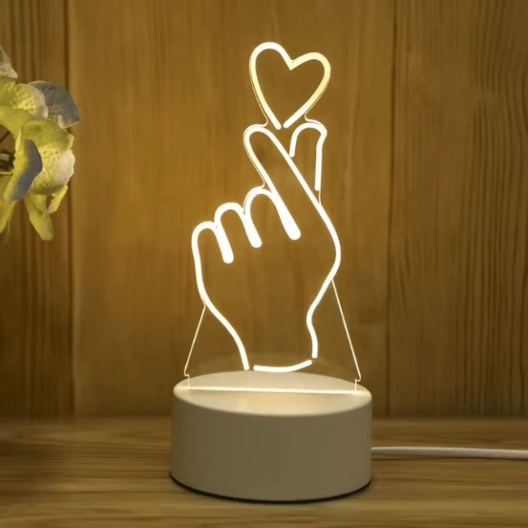Lampe LED 3D en forme de main - Veilleuse USB au design unique et élégant