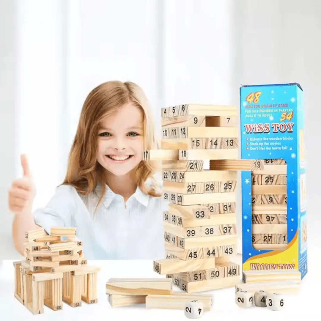 Set de blocs en bois pour construire des trains, jouets éducatifs en bois de qualité supérieure.