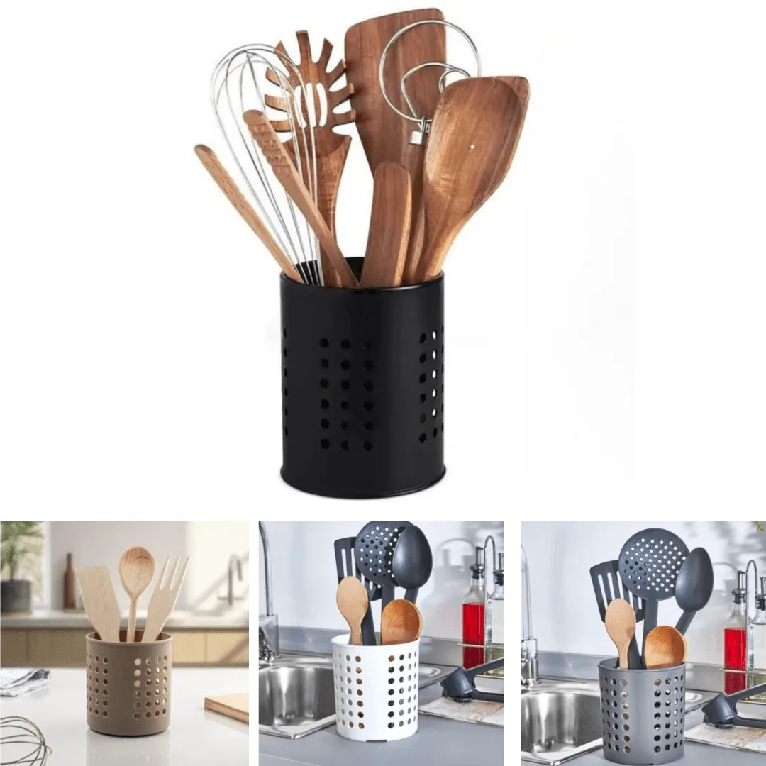 Maximisez l’espace de votre table avec un range-couverts gris multifonctionnel (colleur aléatoire)