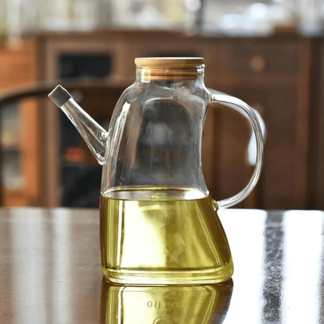 Bouteille réutilisable pour huile de cuisson avec bec – Parfaite pour l'huile d'olive.
