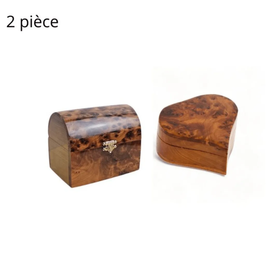 Coffret à bijoux et boîte en bois en forme de cœur, parfumée au cèdre.