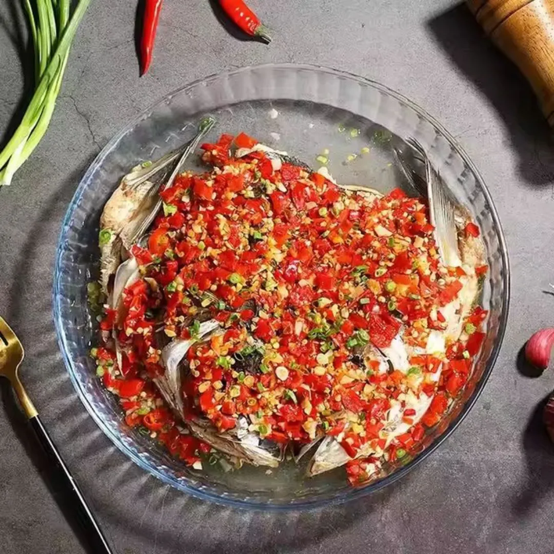 Ensemble de 2 plats ronds en verre, parfaits pour la cuisson au four et la conservation au congélateur.