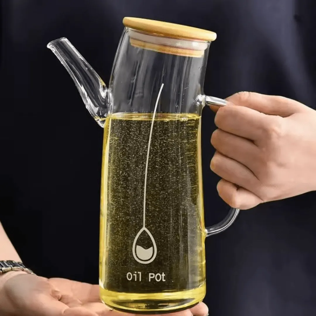 Bouteille créative pour le stockage de l'huile d'olive, pratique et esthétique.