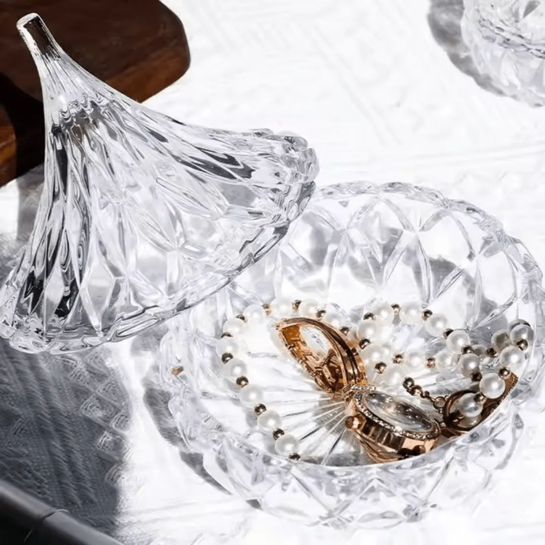 Pot en verre de haute qualité pour bougies, idéal pour la décoration et la présentation de bonbons.