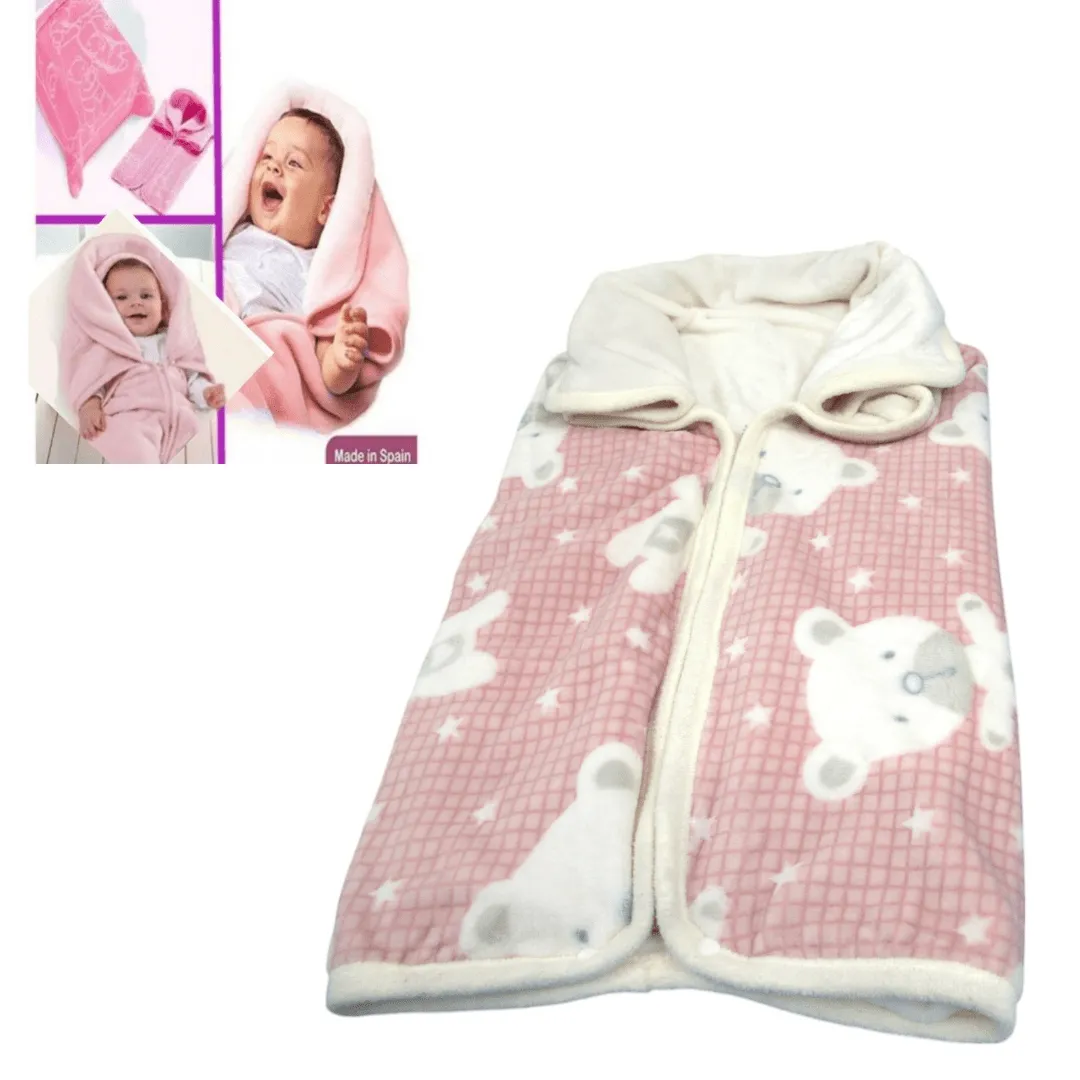 Couverture pratique pour bébé avec zip et bouton-pression, idéale pour la liberté de mouvement