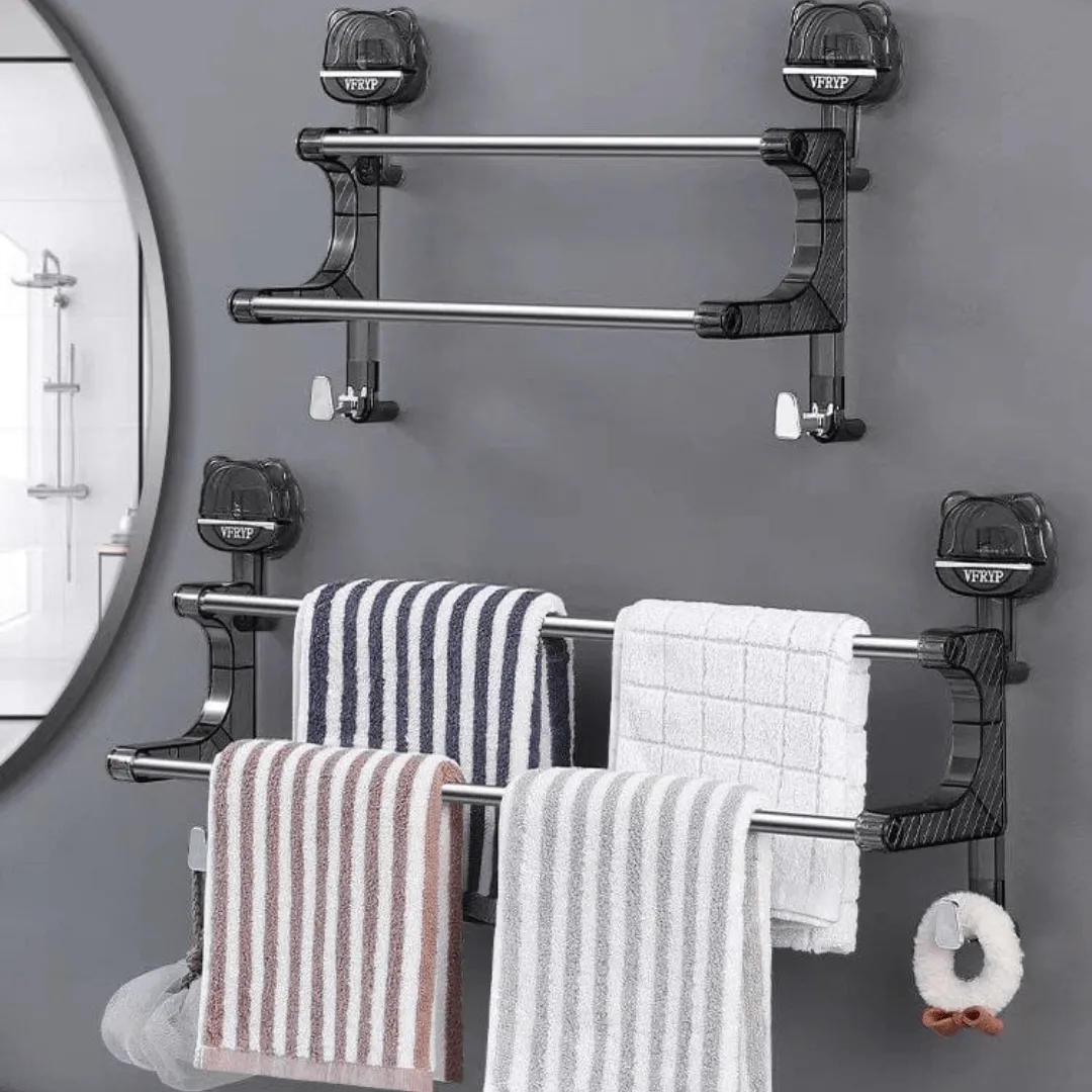 Support de serviette mural adhésif, design moderne et amovible pour cuisine et salle de bain