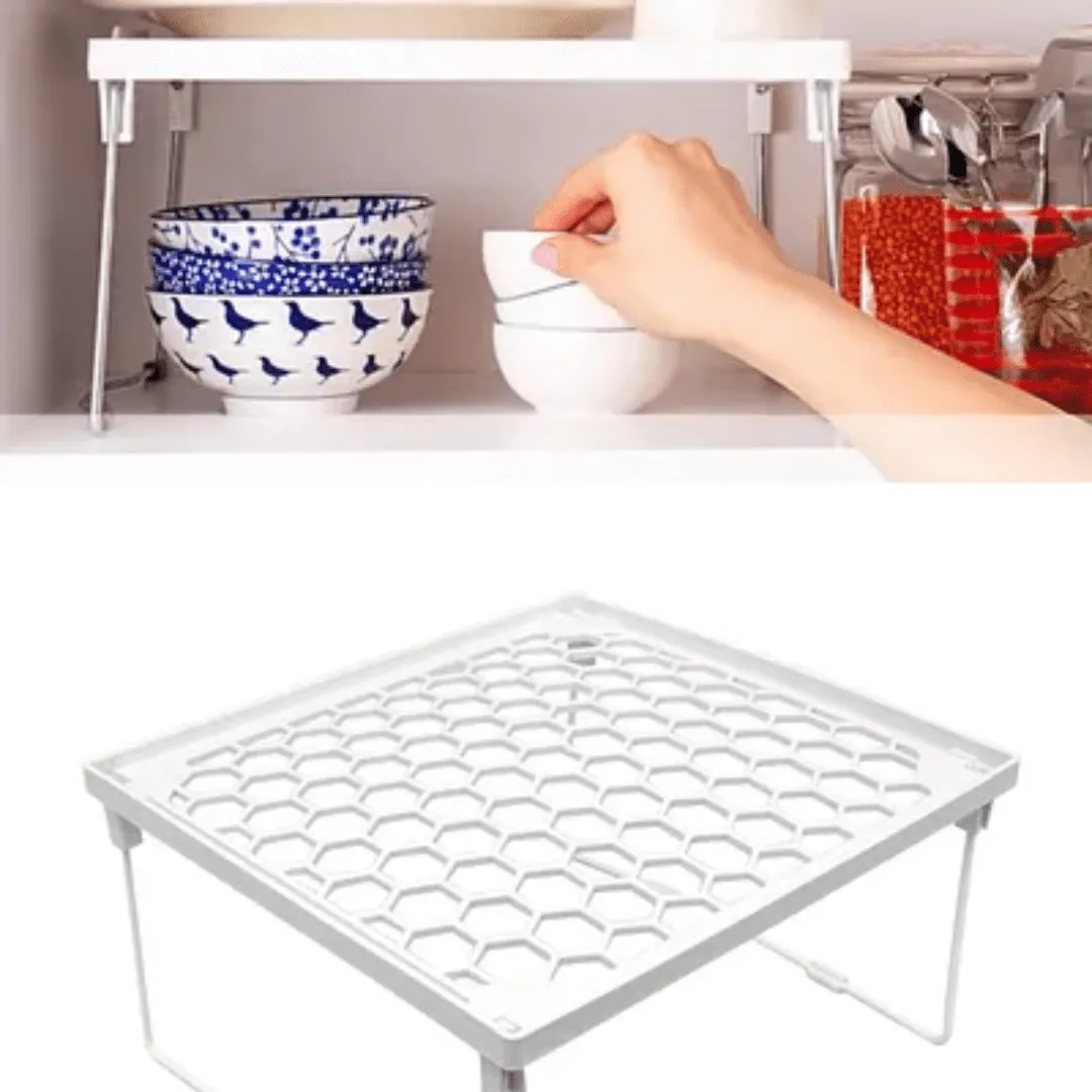 Étagère de cuisine pliable - Organisateur flexible pour un rangement optimal 28x30x15 cm