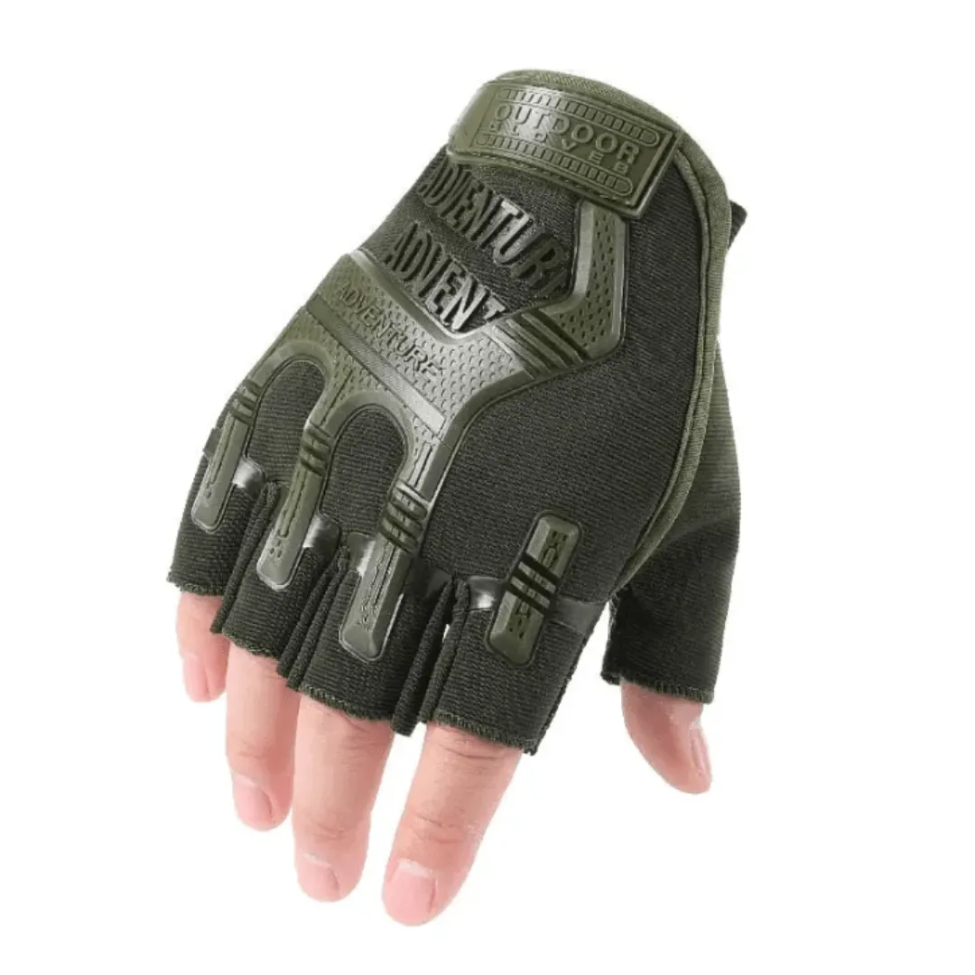 Gants moto demi-doigt pour hommes – sport, fitness et conduite, 1 paire
