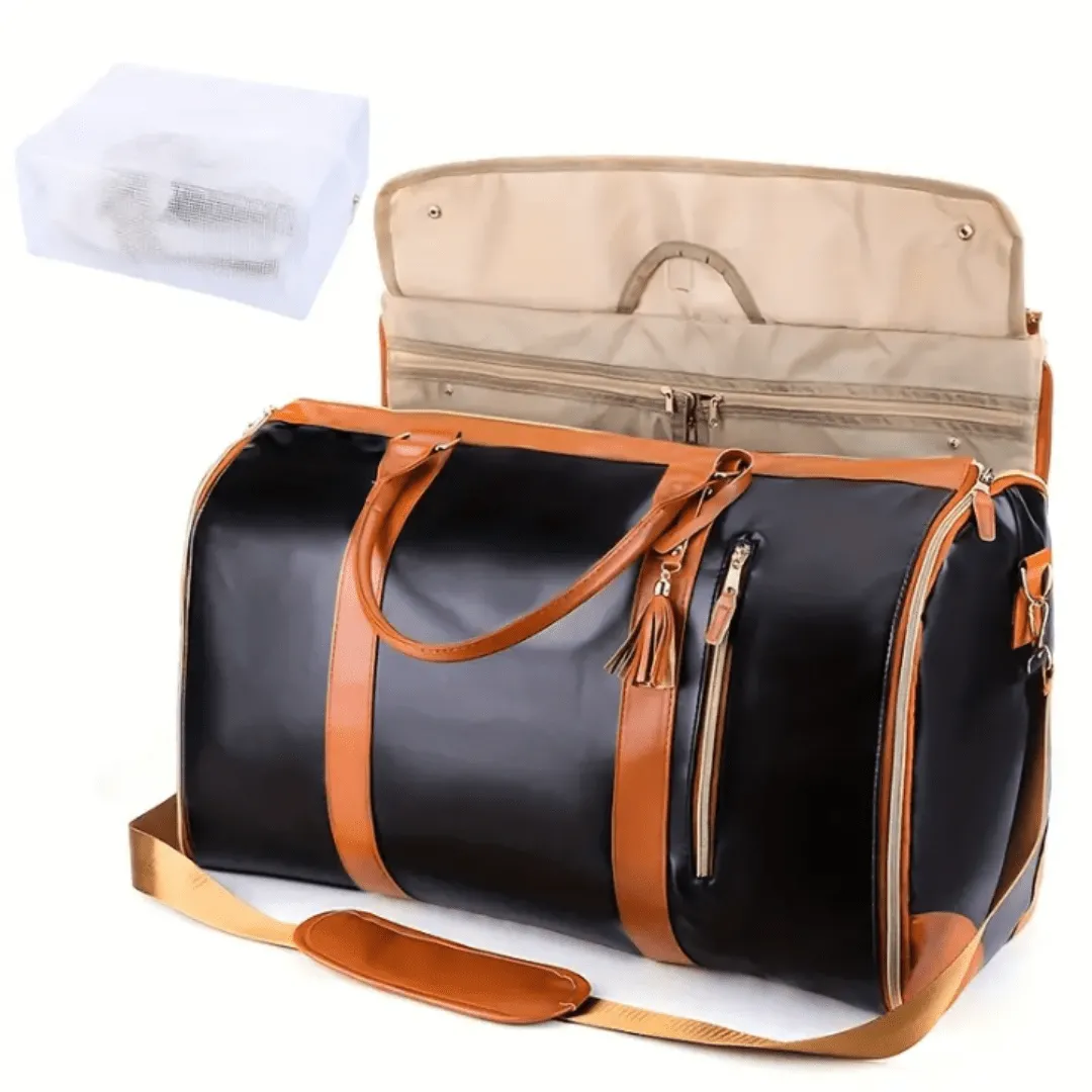 Sac de voyage compact et pratique pour femme, compartiment pour vêtements à suspendre