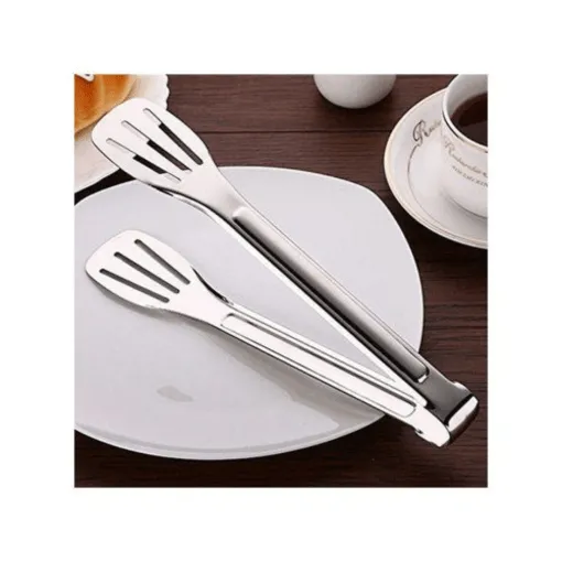 Pince à nourriture en acier inoxydable, facile à saisir et résistante à la chaleur.