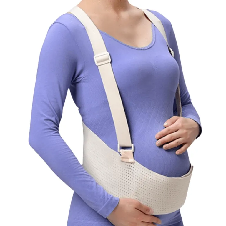 Ceinture de maternité respirante, soutien abdominal et ajustable.