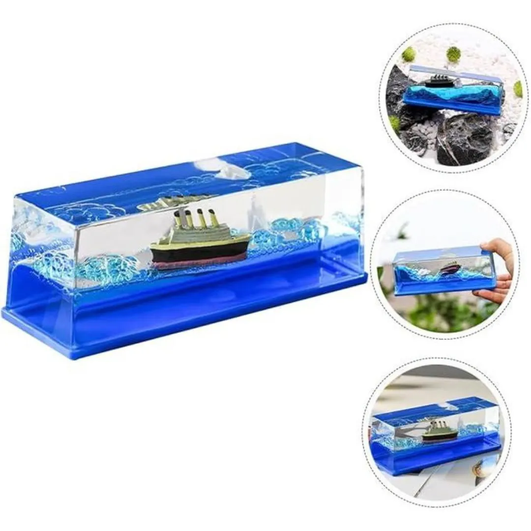 Modèle décoratif de bateau à la dérive, style iceberg