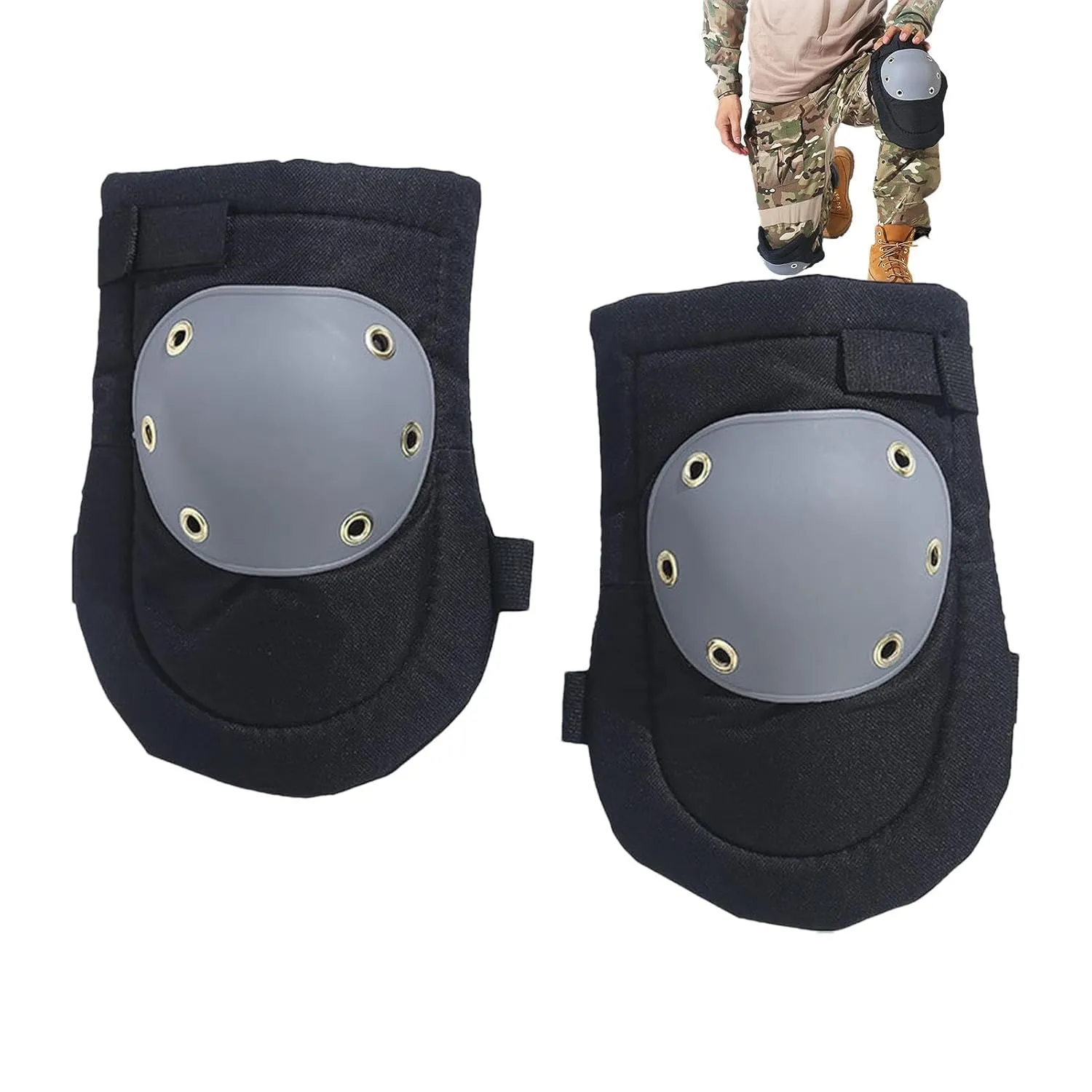 Set de genouillères pour une protection optimale lors des travaux de construction et jardinage (2 pièces)