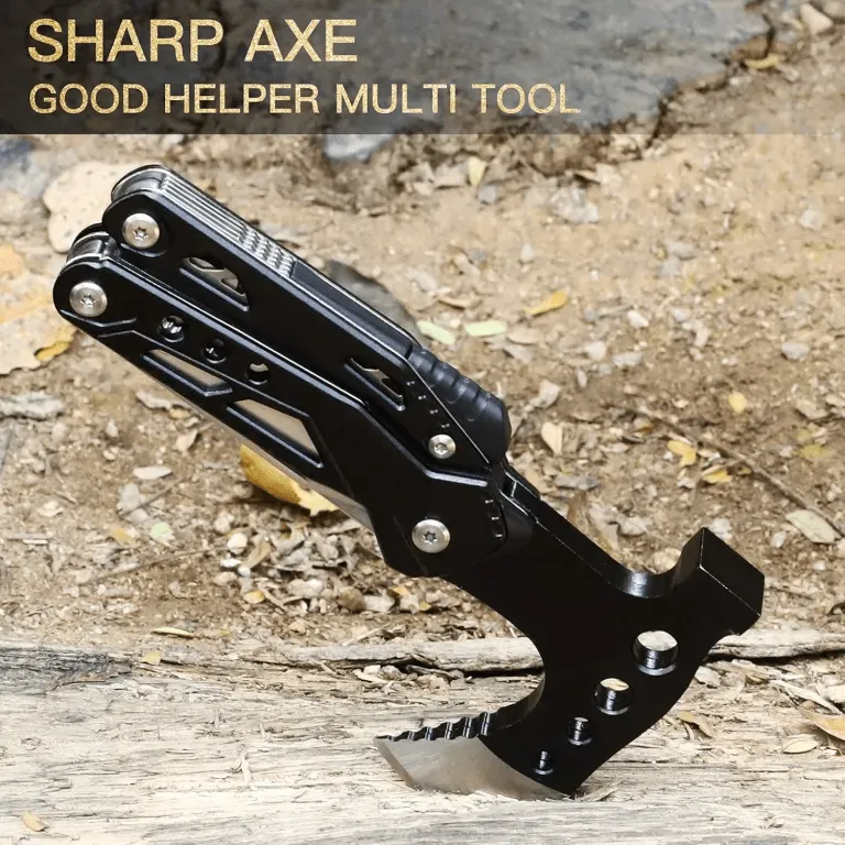 Hache multifonction pour le camping et la survie en plein air avec tige de feu – L'outil indispensable