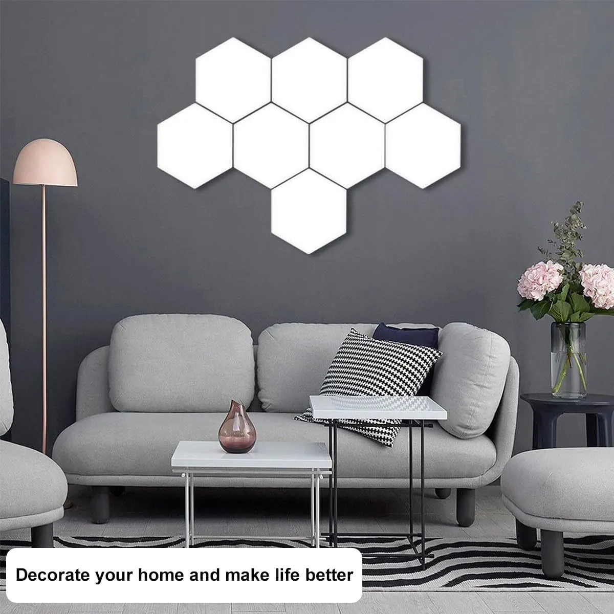 Miroir adhésif décoratif pour embellir les pièces 6 pièce