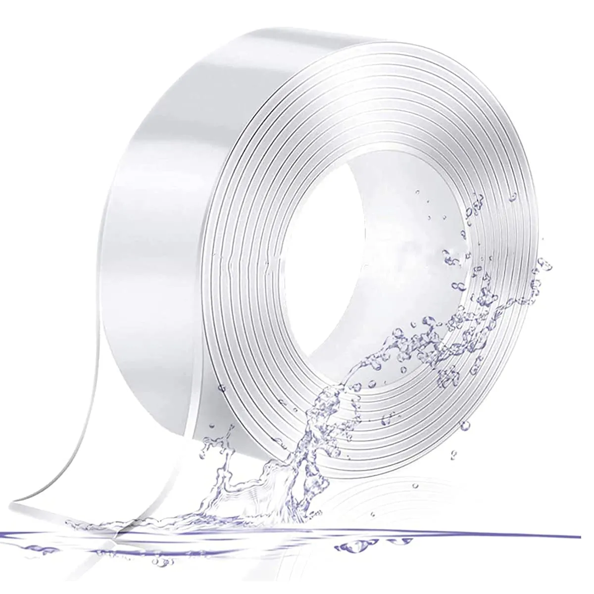 3M Ruban adhésif double face puissant, transparent et lavable, réutilisable après lavage à l'eau