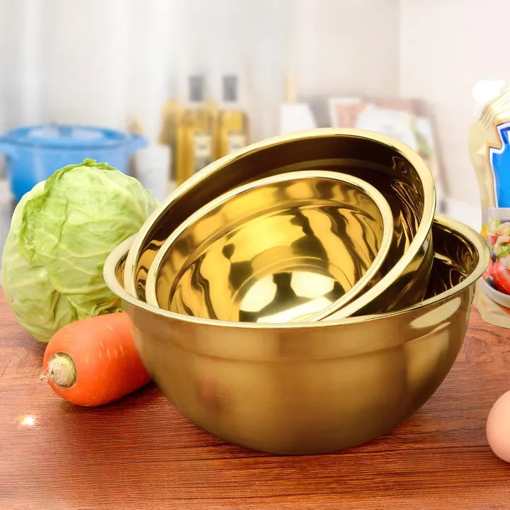 Bols à Salade en Acier Inoxydable pour Fruits et Batteur D'œufs