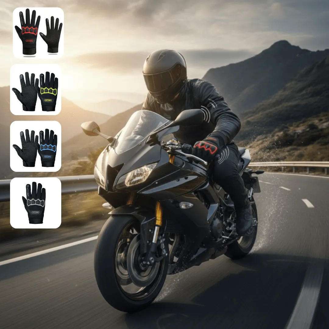 Gants de moto de Respirants et écran tactile pour vélo de course, escalade et sports (colleur aléatoire)