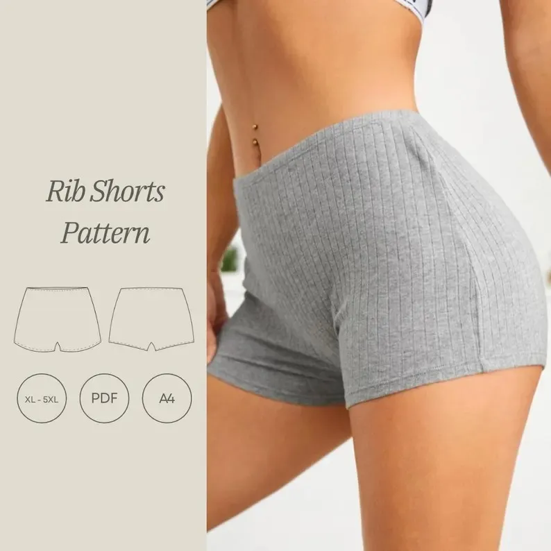 Short en coton sans couture pour femmes