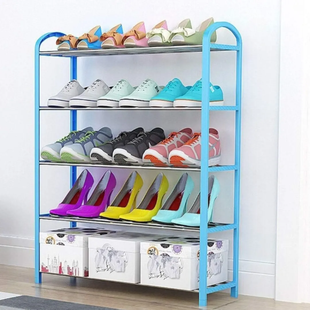 Étagère à Chaussures multifonctionnel à 5 Niveaux pour Salon et Maison