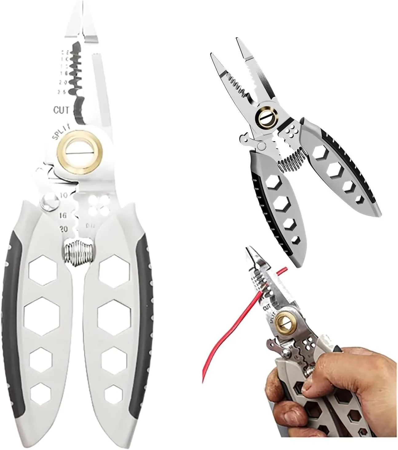 Pince à Dénuder Polyvalente Professionnelle pour Dénuder, Couper, Sertir et Diviser.