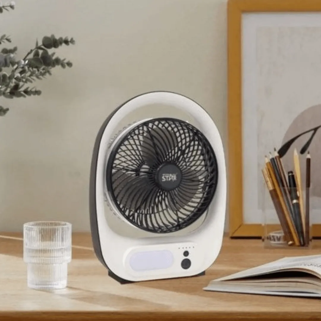 Mini Ventilateur Portable avec Lumière Nocturne pour Bureau et Voyage et Maison