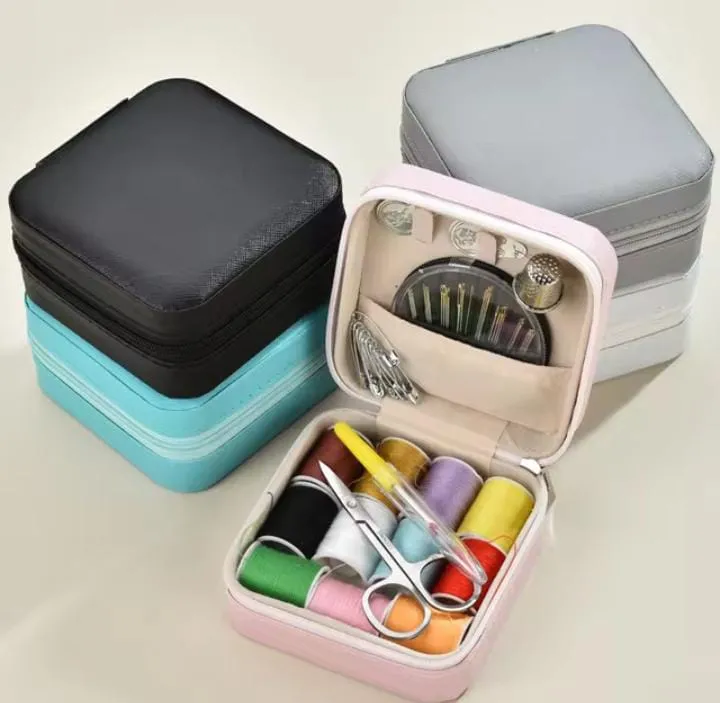 Boîte de rangement de couture portable multifonctionnelle pour la maison et les voyages (colleur aléatoire)