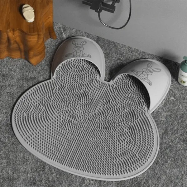 Tapis de Bain en Silicone Antidérapant en forme de lapin pour salle de bain