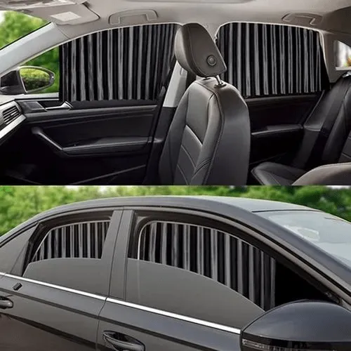 Ensemble de 2 Rideaux Pare-Soleil Magnétiques pour Voiture