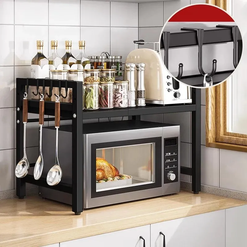 Support de rangement à 2 niveaux pour four à micro-ondes