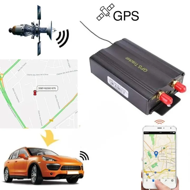 Tracker GPS Voiture 103B GSM GPRS avec Alarme et Carte SD