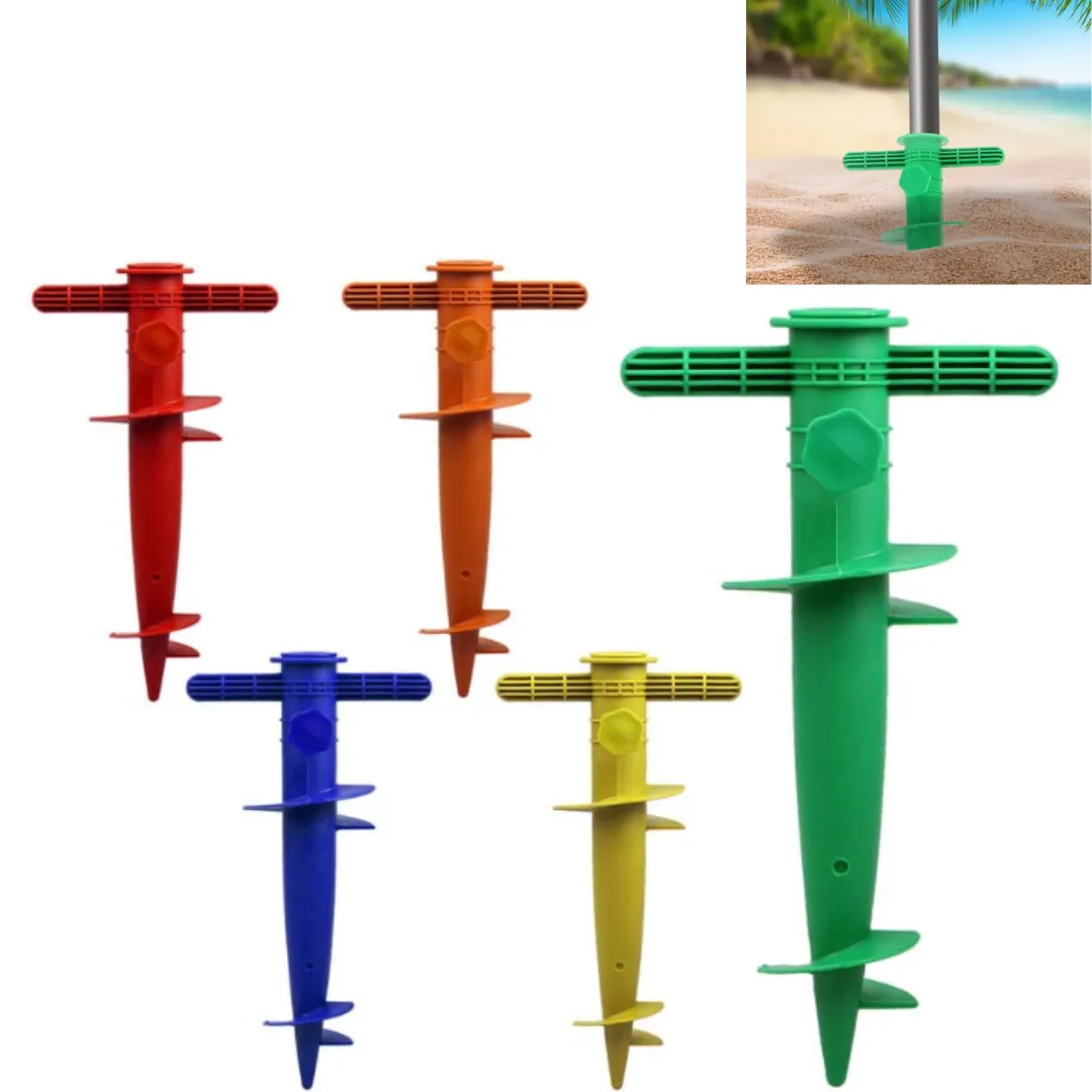 Support de Parasol en Plastique Léger et Portable pour Plage et Prairie (colleur aléatoire)