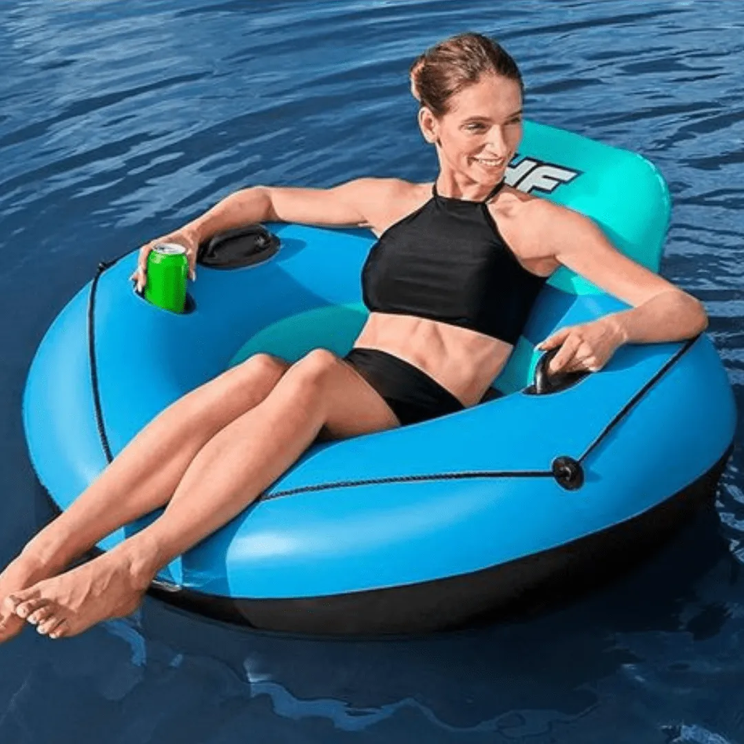 Chaise de Piscine Gonflable de Luxe pour Adultes avec Dossier Confort