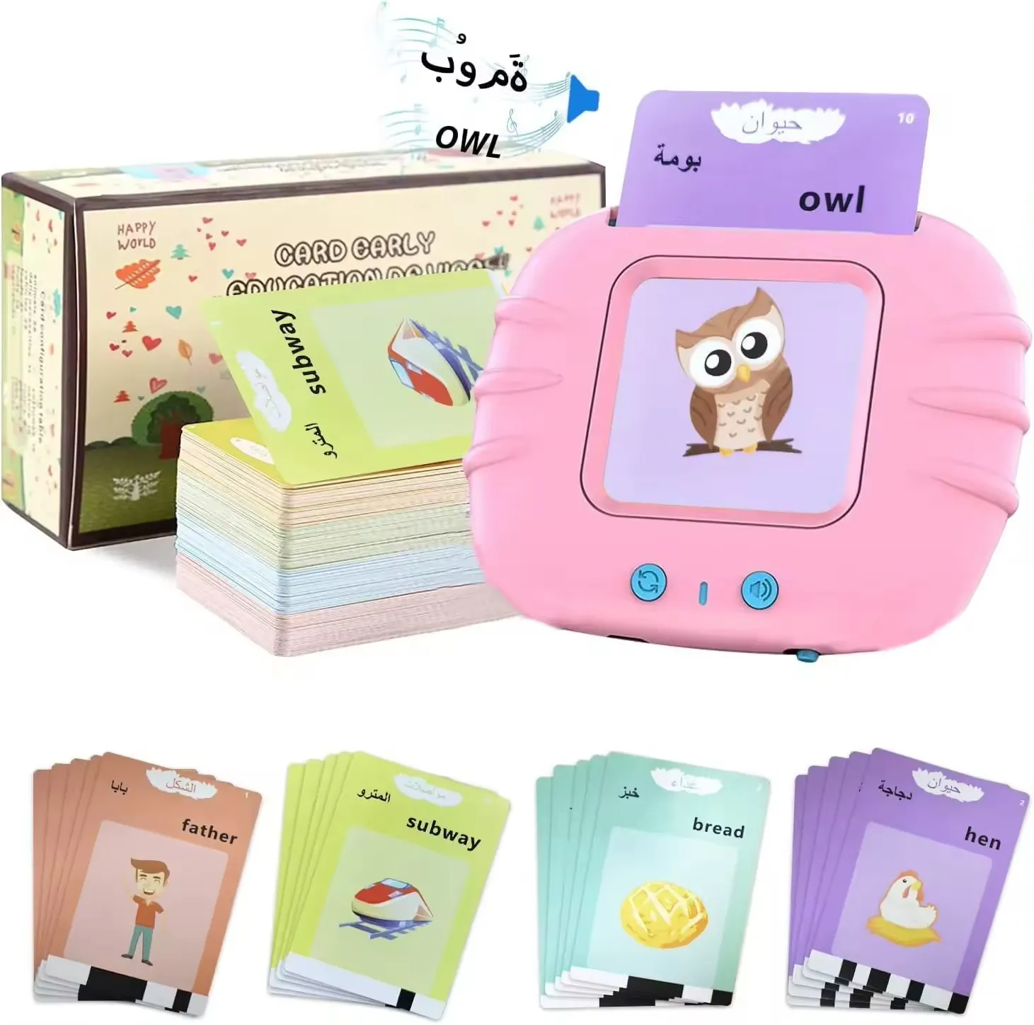 Cartes Flash Parlantes d'Apprentissage Anglais pour Enfants