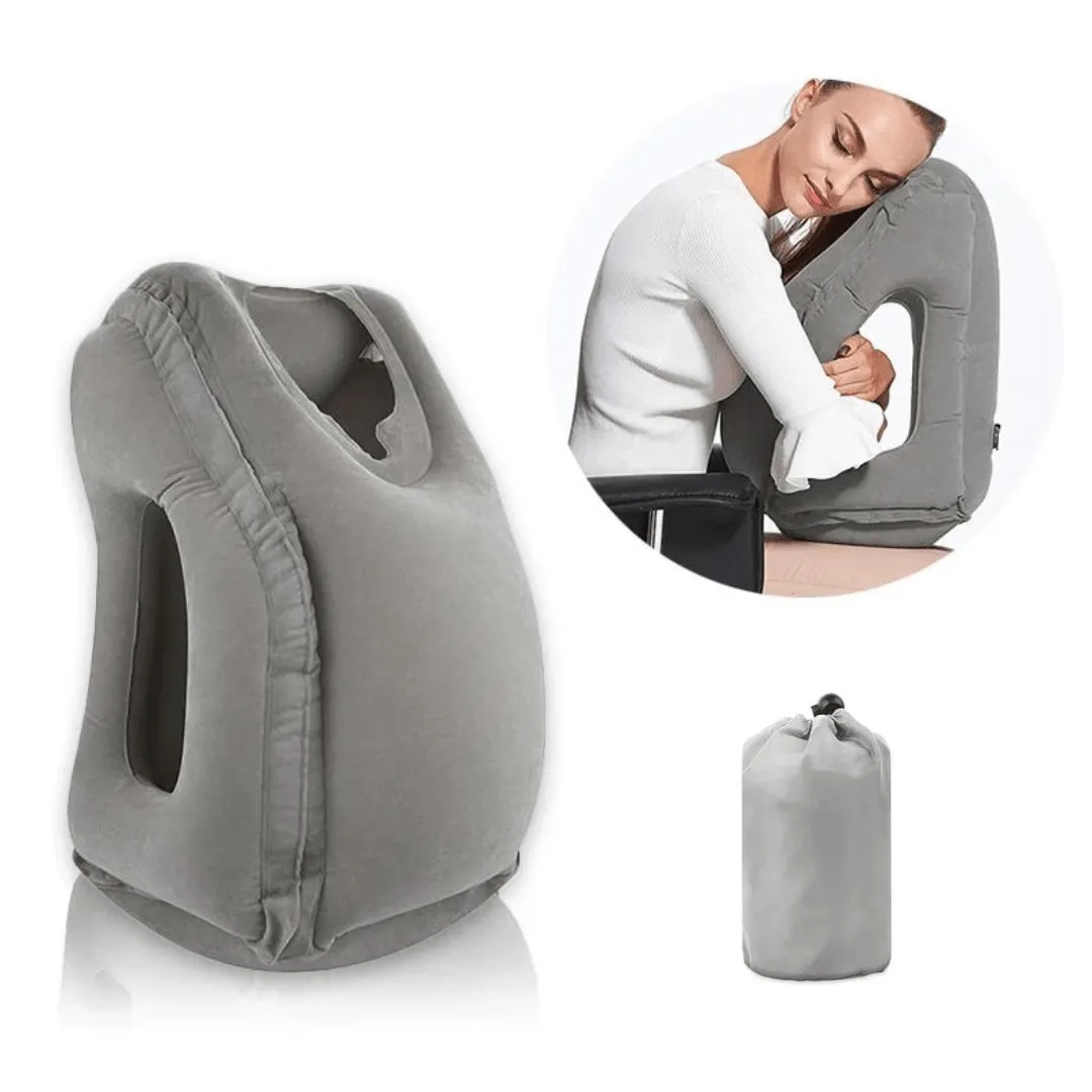 Oreiller de Voyage Gonflable Appui-Tête pour avion, voiture, bureau, repose-nuque