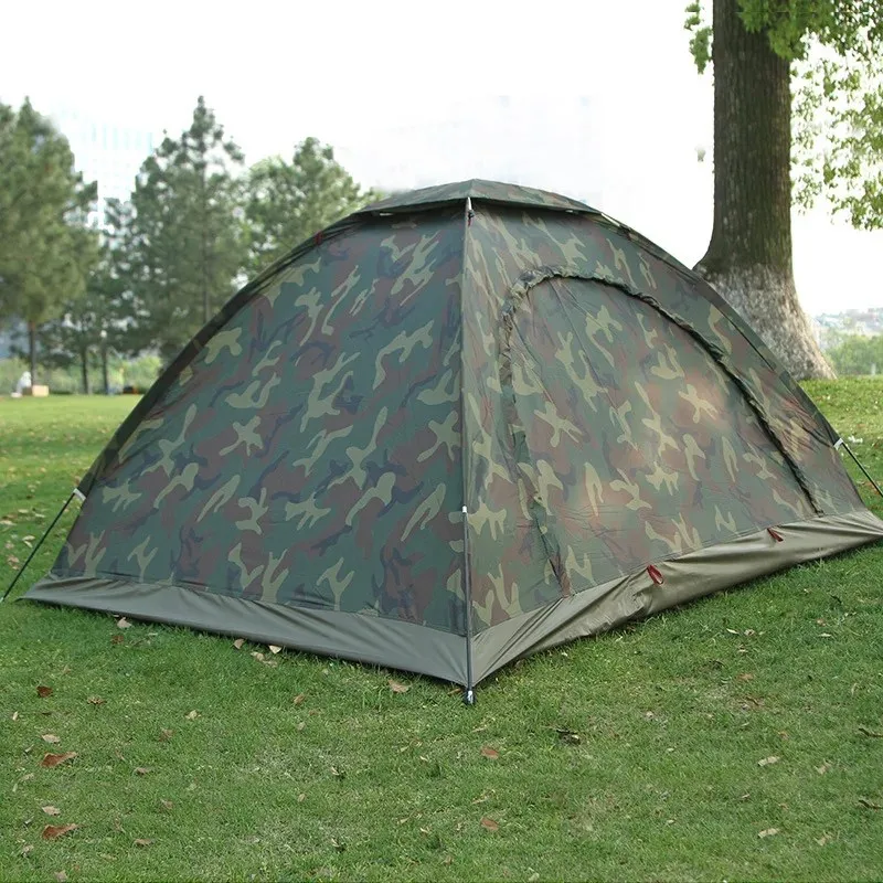 Tente de Camping Militaire Familiale Portative pour 4 Personnes 208 X 208x145 cm