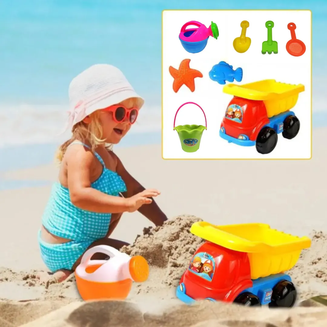 Jeu de Plage pour Enfants en forme de camion de sable ,Seau, Pelle,et Plus