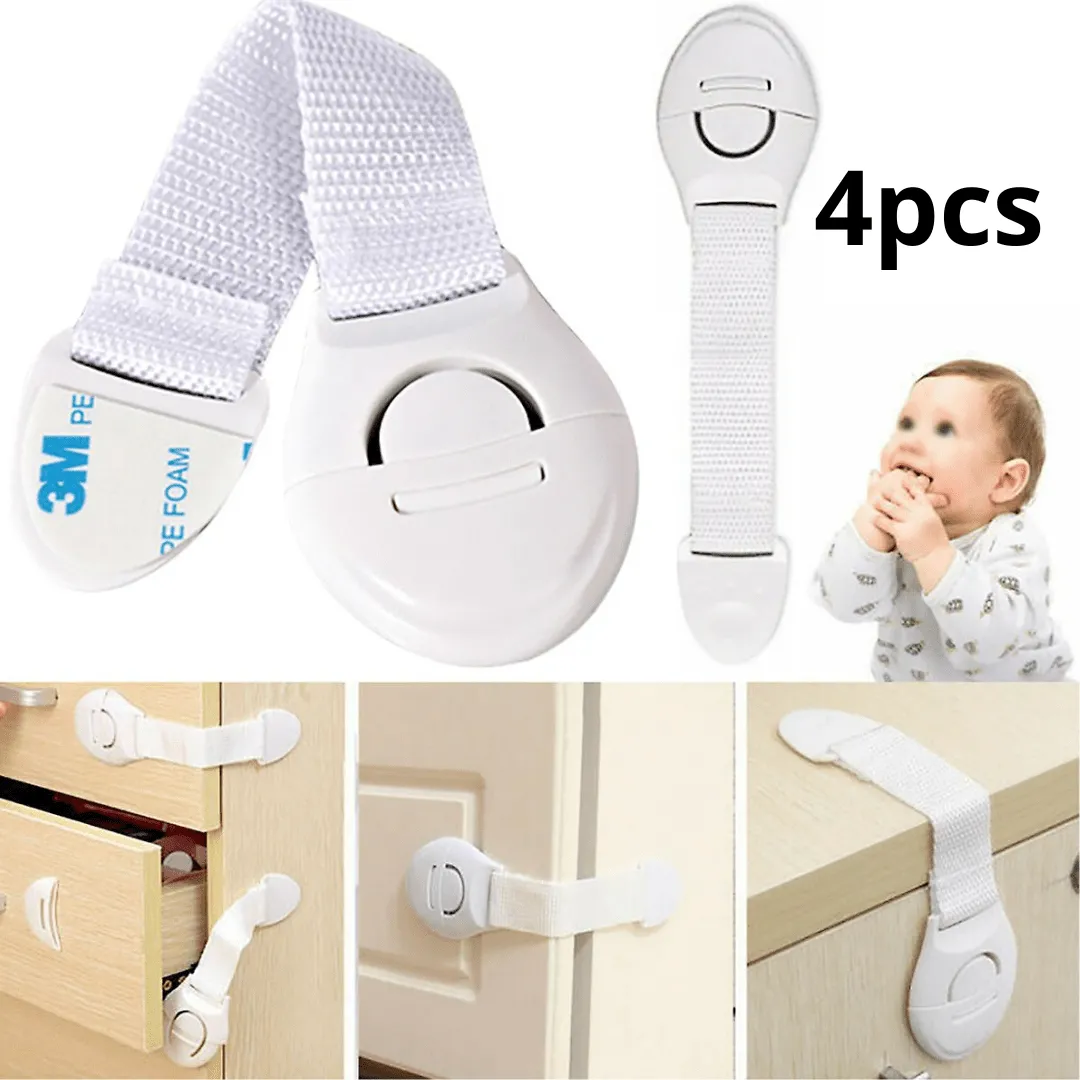 lot de 4 Serrures De Sécurité Pour Enfants Pour Armoire,Fours, Toilettes, Placards
