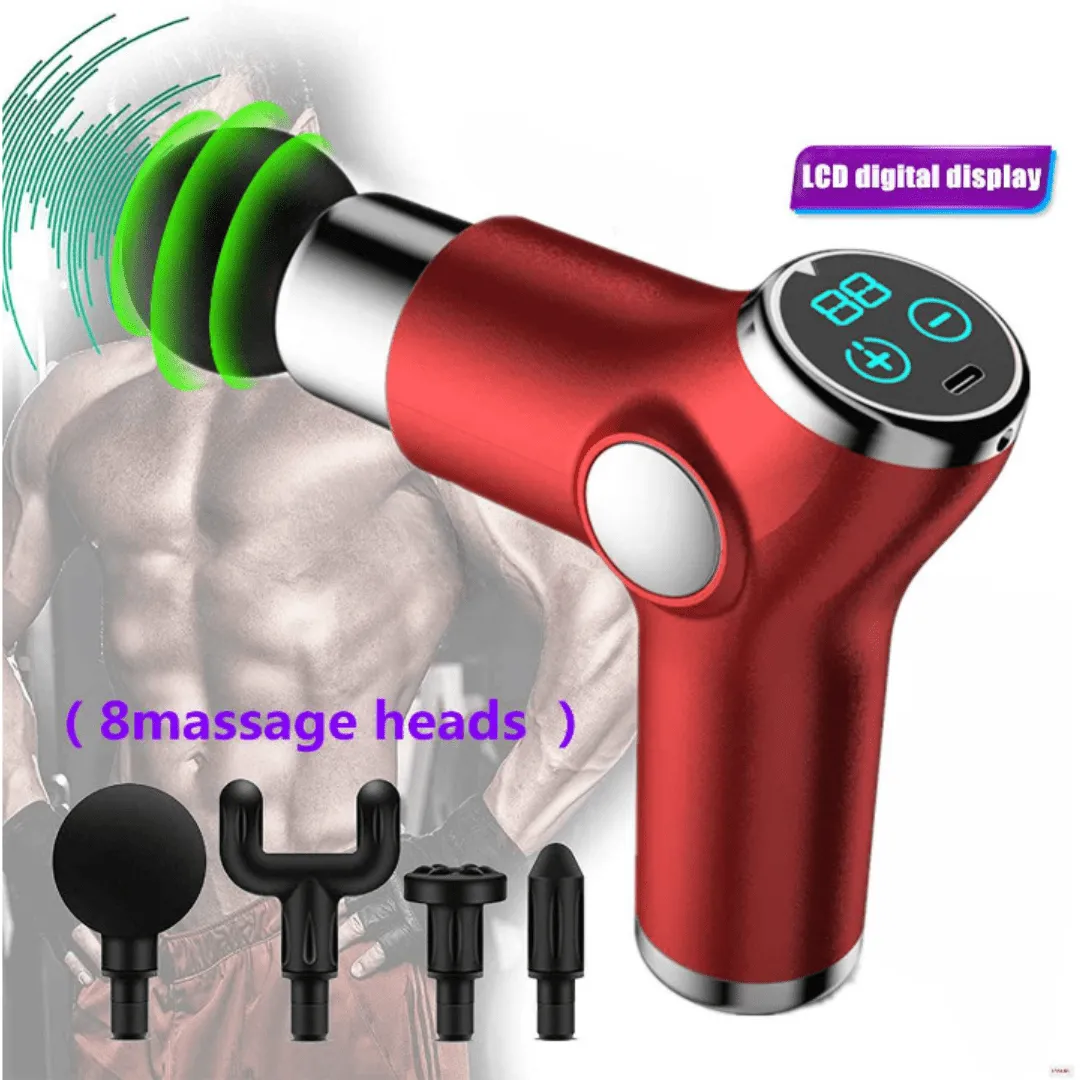 Pistolet de Massage Électrique Portable avec Écran LCD pour le corps et le cou
