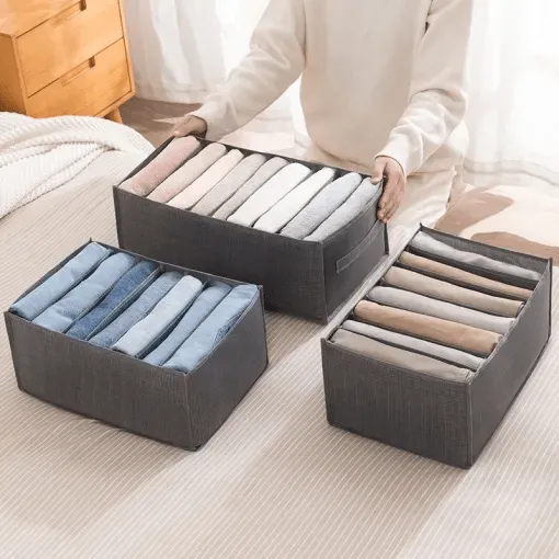 Ensemble de 3 Boîtes Rangement pour Chaussettes et Sous-vêtements et Jeans