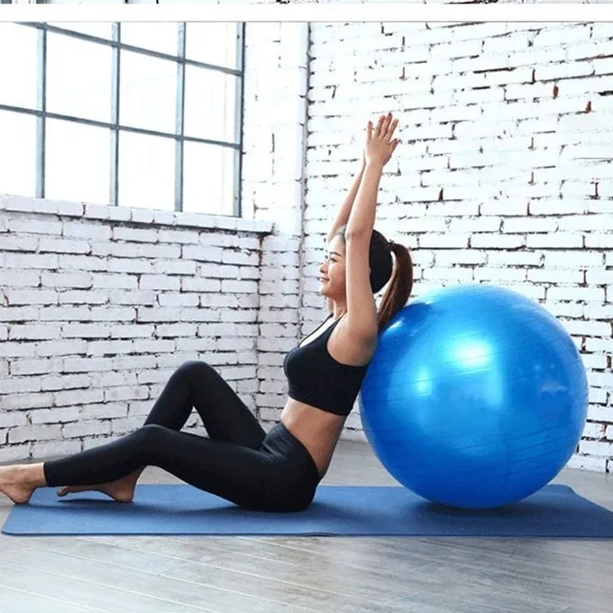 Ballon d'exercice de yoga avec pompe gonflable pour femme