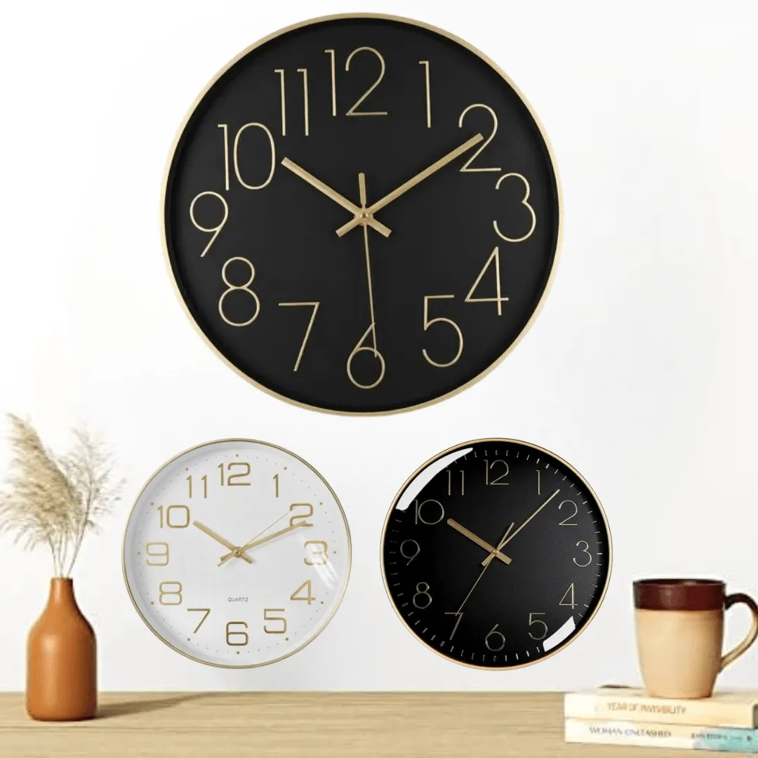 Horloge Murale Silencieuse au Design moderne pour la maison, la cuisine, le salon (colleur aléatoire)