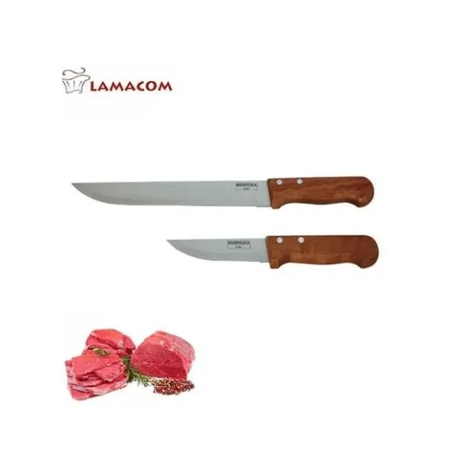 Ensemble de 2 Couteaux de Cuisine de Luxe en Acier Inoxydable pour l'Aïd Adha