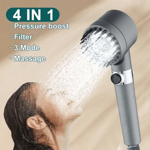 Pommeau de Douche Haute Pression à 3 Modes de Pulvérisation,massage et beauté de la peau