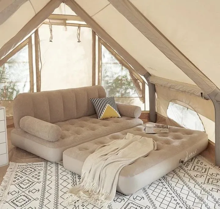 Canapé-Lit Gonflable Polyvalent pour Maison et Camping