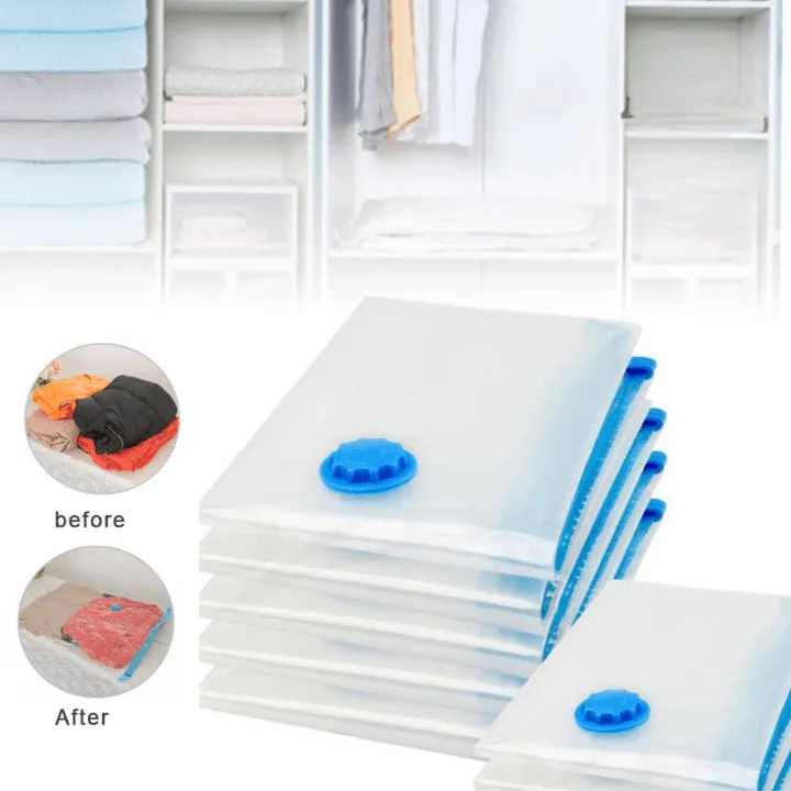Lot de 5 Sac de rangement sous vide pour vêtements avec valve Pour Bagages De Valise