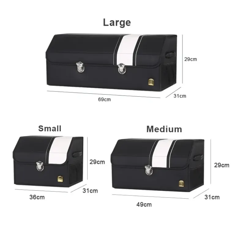 Boîte de rangement automatique en cuir pour voiture ,accessoires de voiture