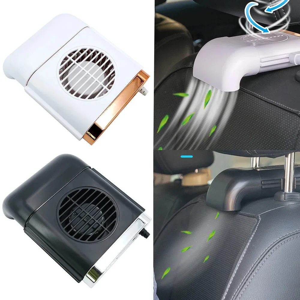Ventilateur Portable pour Siège de Voiture avec Chargement Sans Fil ,USB,3 vitesses réglables (colleur akéatoire)