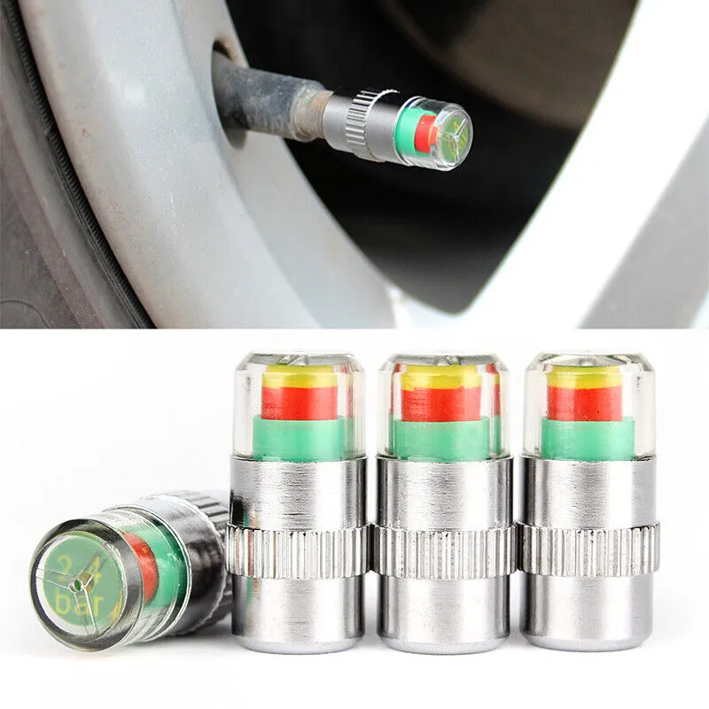Ensemble de 4 Capuchons de Valve pour Surveiller la Pression des Pneus de Voiture